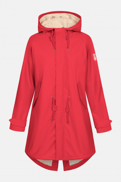 Derbe Friese Tidaholm GD Red Damen Regenjacke Rot Gefüttert Derbe Friese Tidaholm GD Red Damen Regenjacke Rot Gefüttert