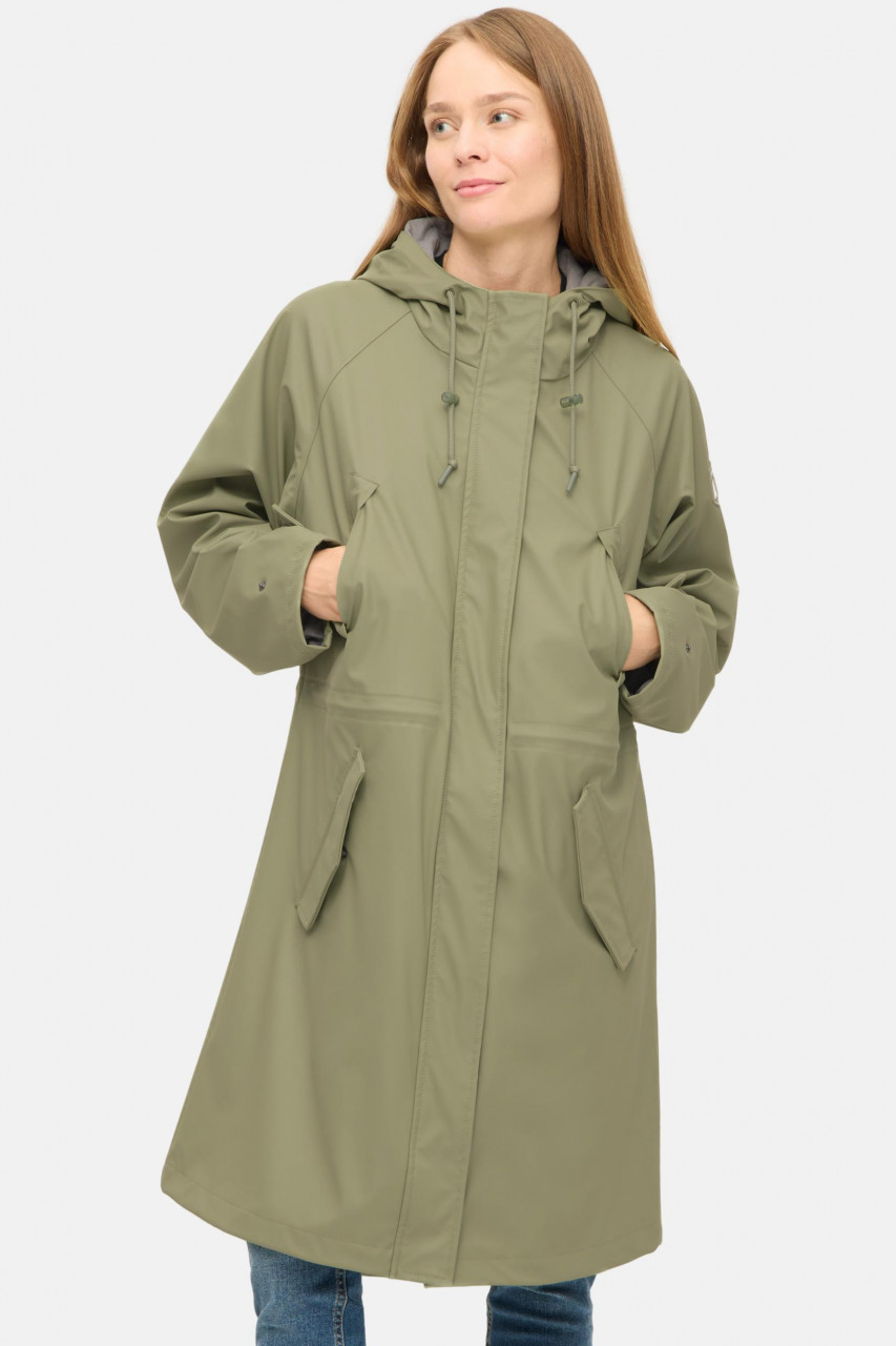 Derbe Regenjacke Friese Tildaby Oxford Damen Hellgrün Oliv