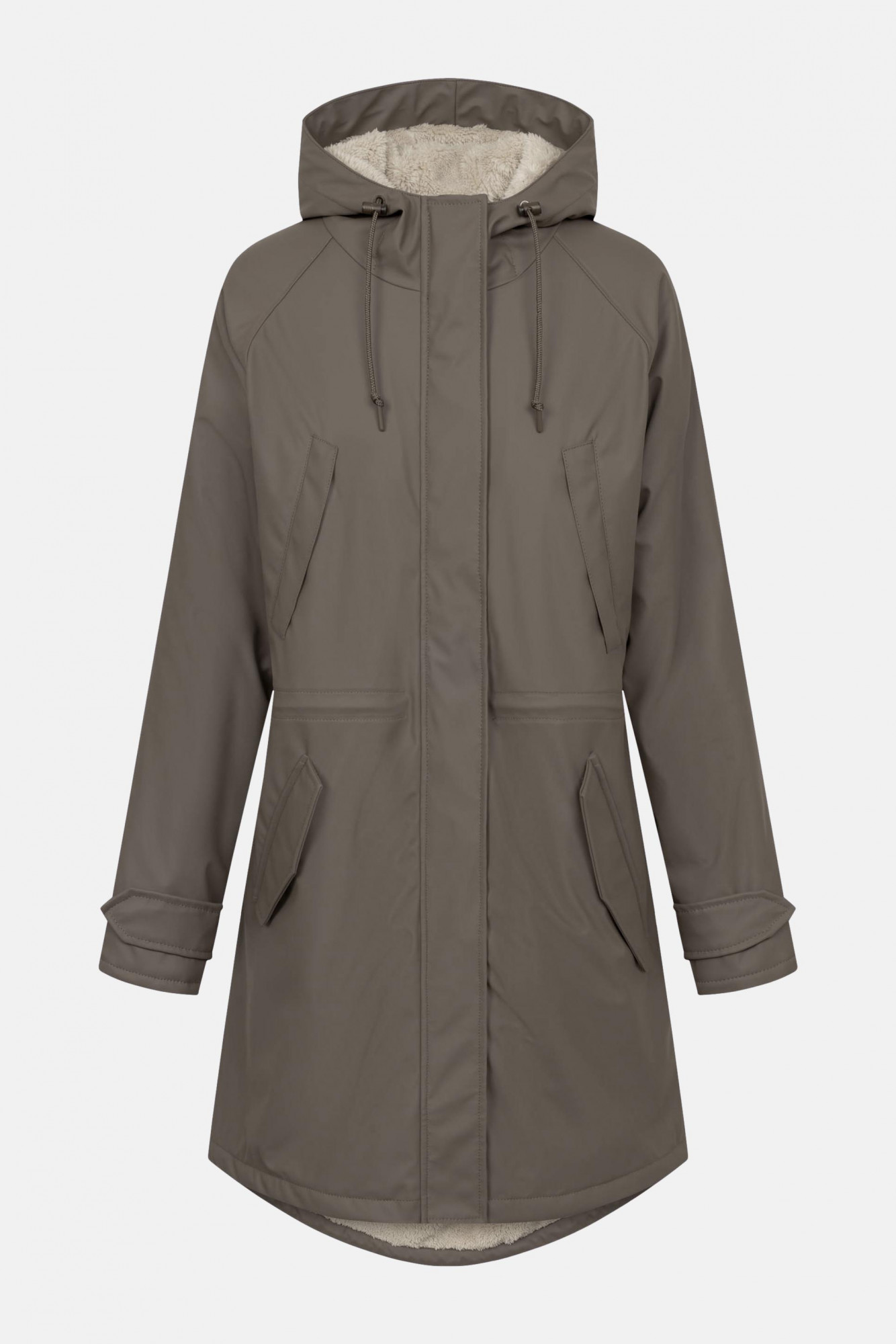 Derbe Regenjacke Friese Tildaholm Damen Braun Gefüttert