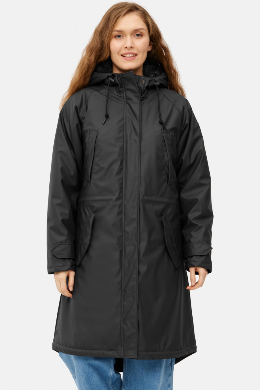 Derbe Regenjacke Friese Tildaholm Glitter Damen Schwarz Gefüttert Glitzer