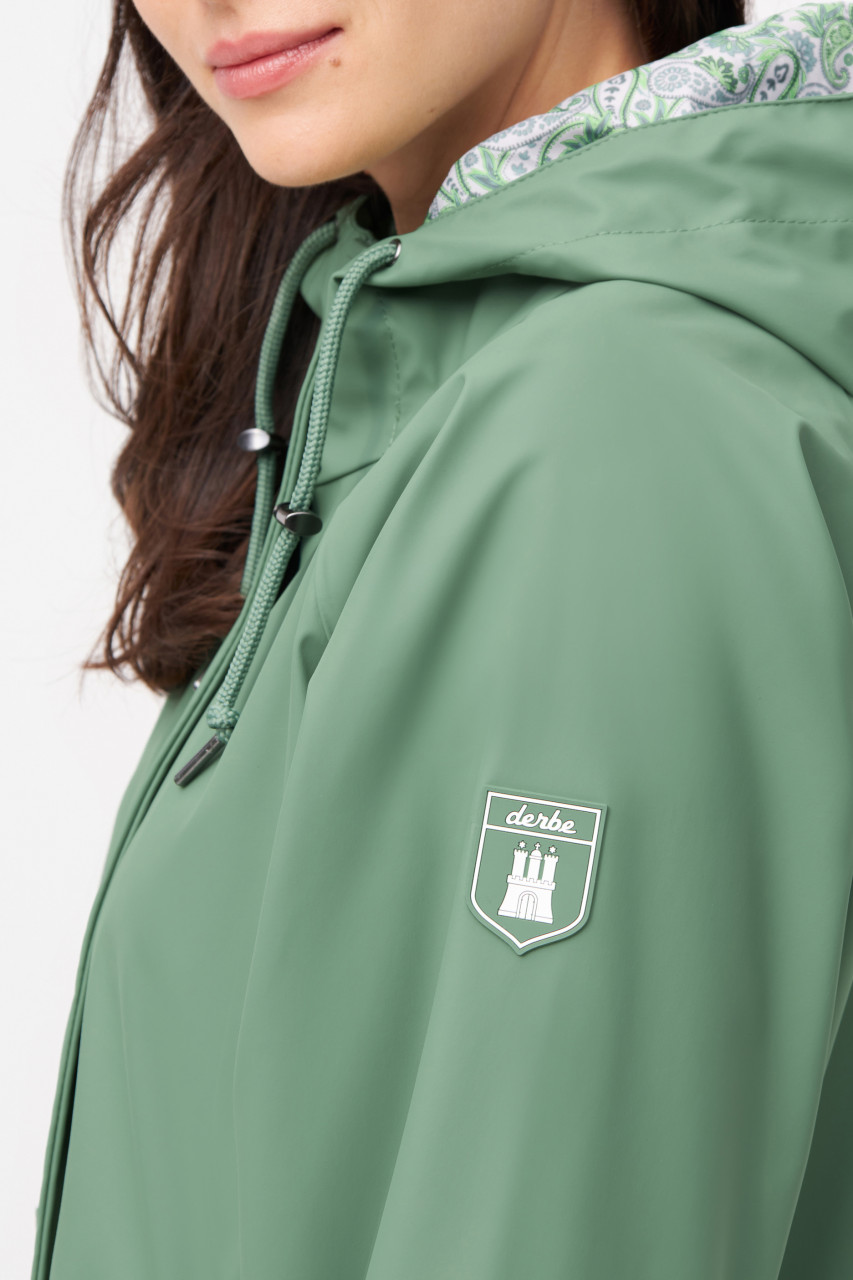 Derbe Regenjacke Friese Traveby Paisley Damen Grün