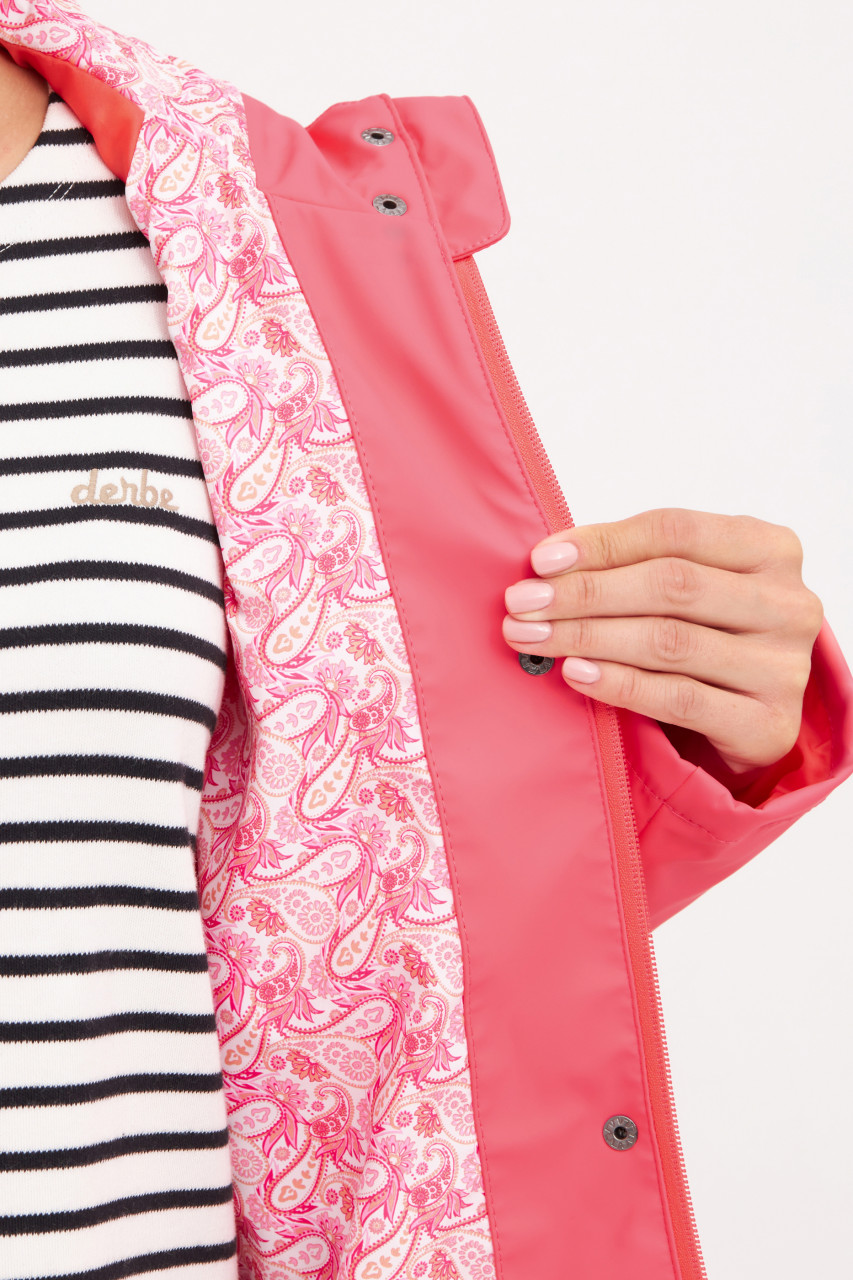 Derbe Regenjacke Friese Traveby Paisley Damen Rosa