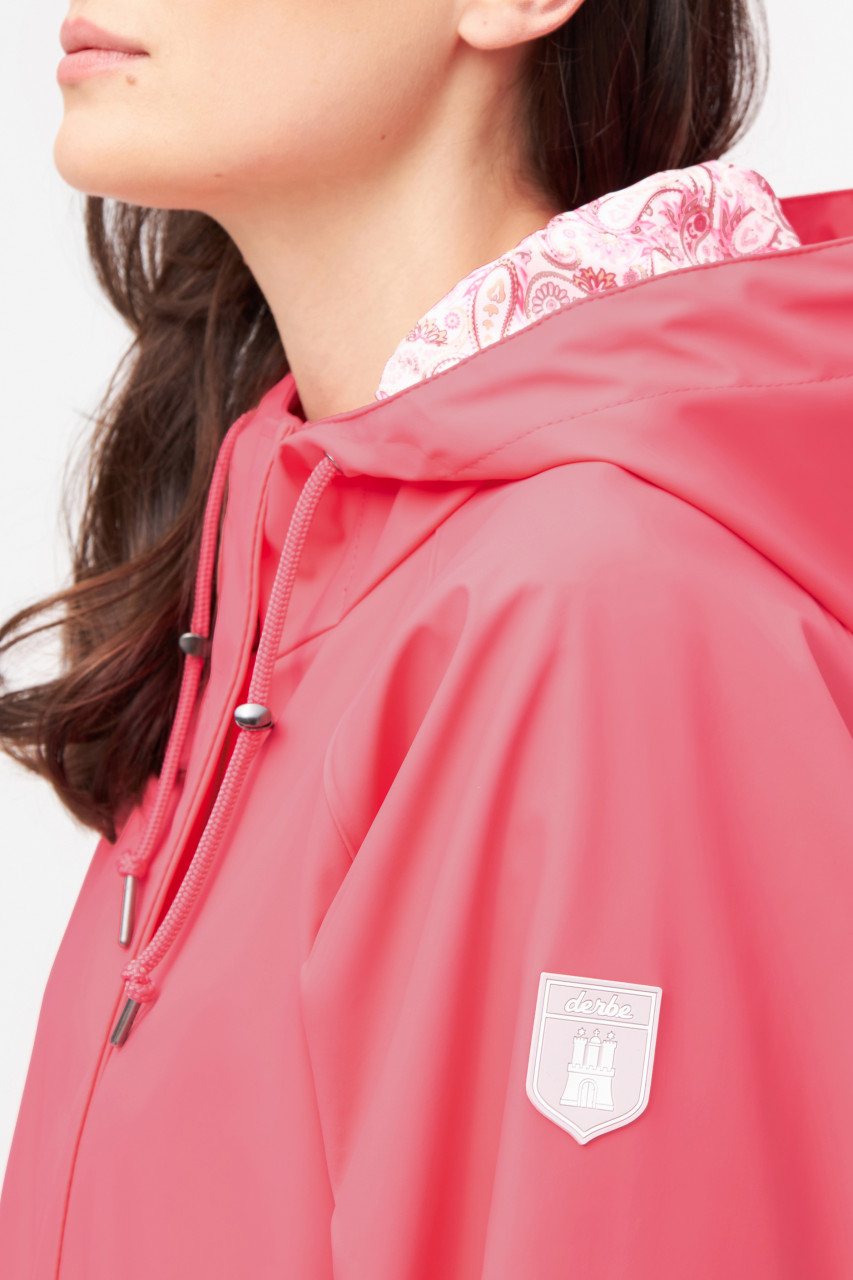 Derbe Regenjacke Friese Traveby Paisley Damen Rosa