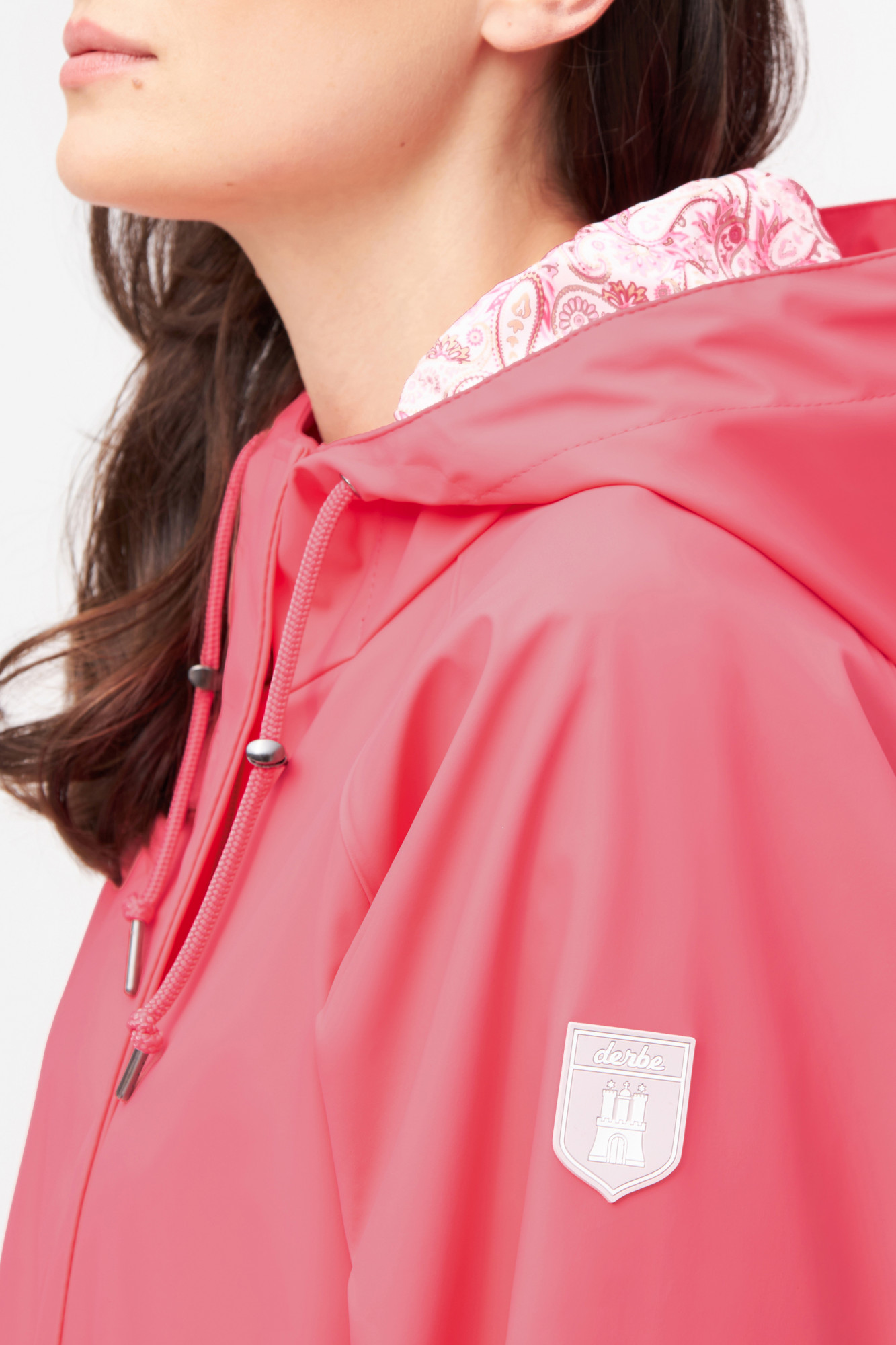 Derbe Regenjacke Friese Traveby Paisley Damen Rosa