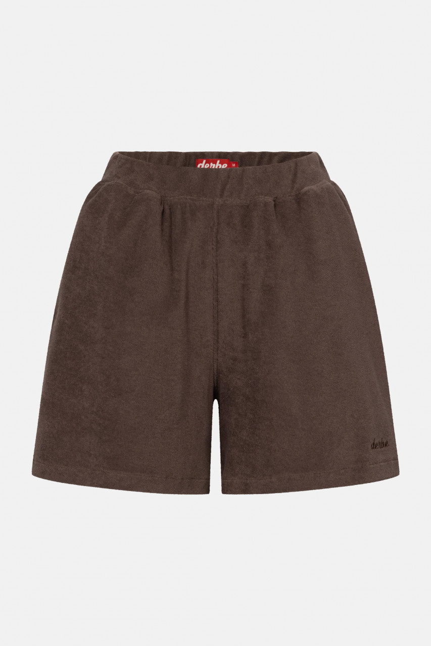 Derbe Shorts Frottee Büx Damen Braun GOTS Organic