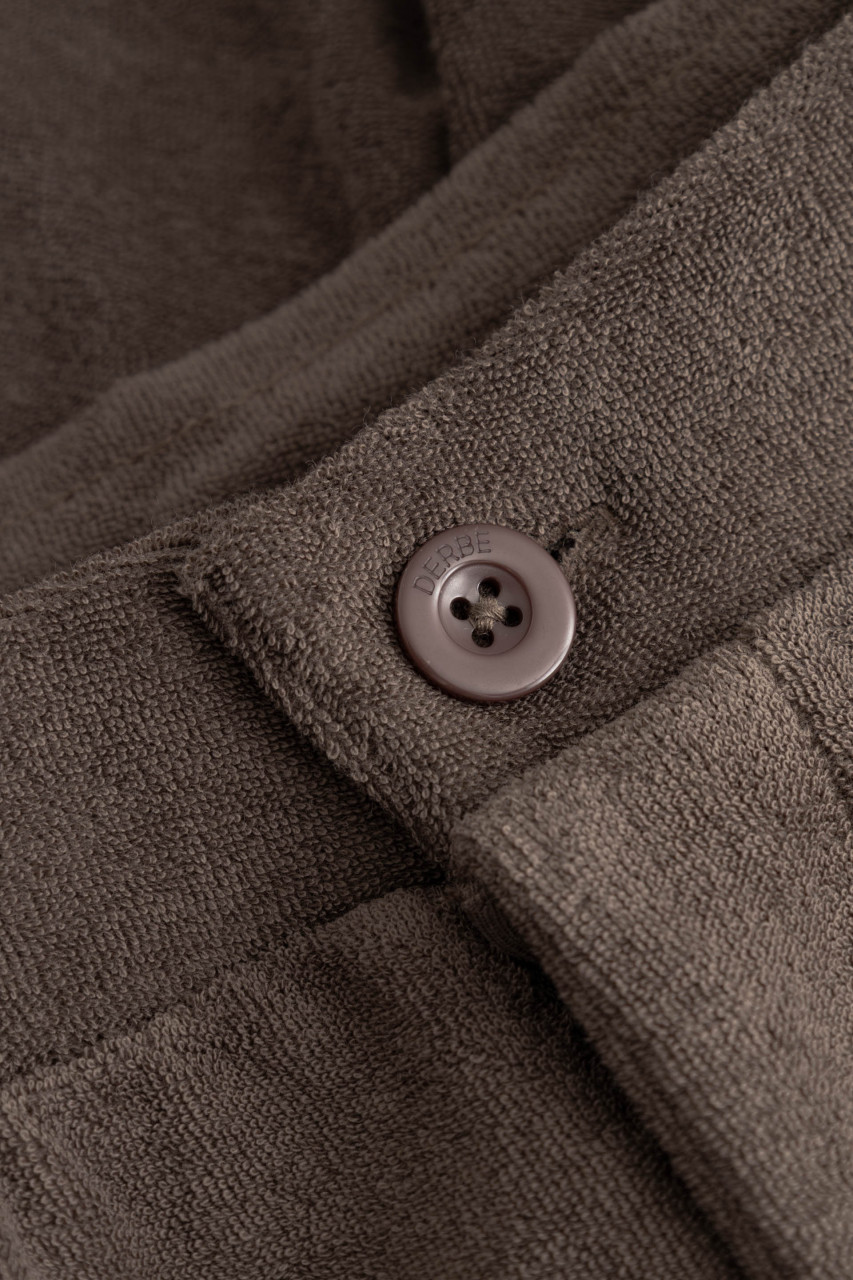 Derbe Shorts Frottee Büx Herren Braun GOTS Organic