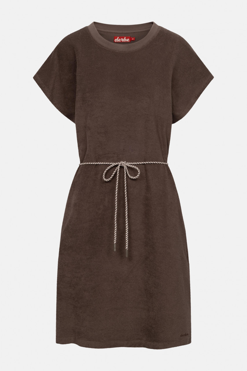 Derbe Frottee Kleid Damen Braun GOTS Organic