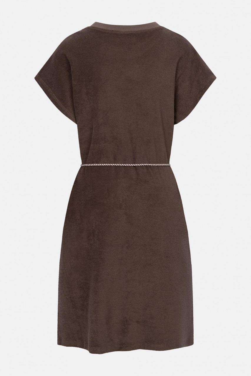 Derbe Frottee Kleid Damen Braun GOTS Organic
