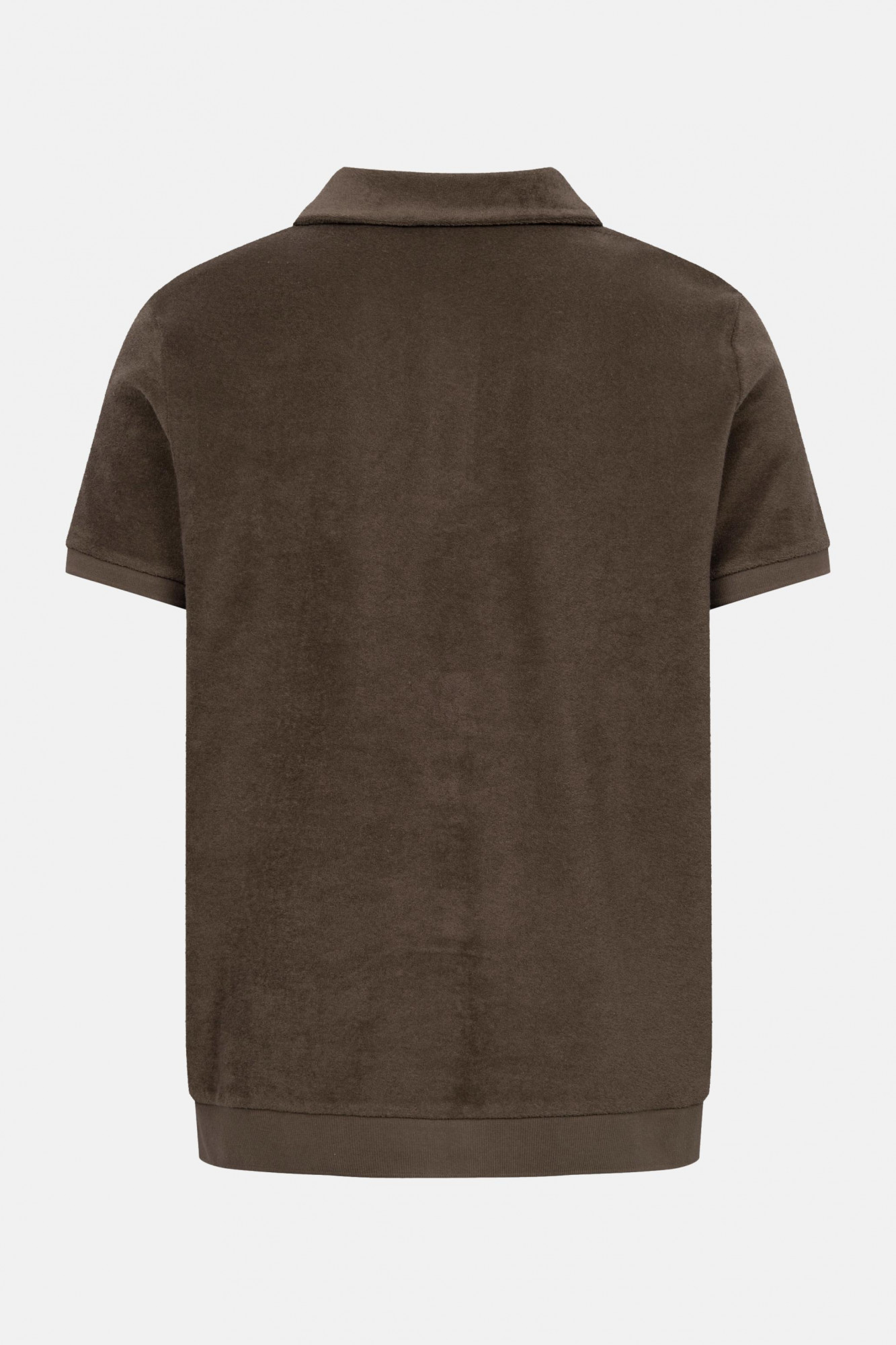 Derbe Frottee Polo Shirt Herren Braun GOTS Organic