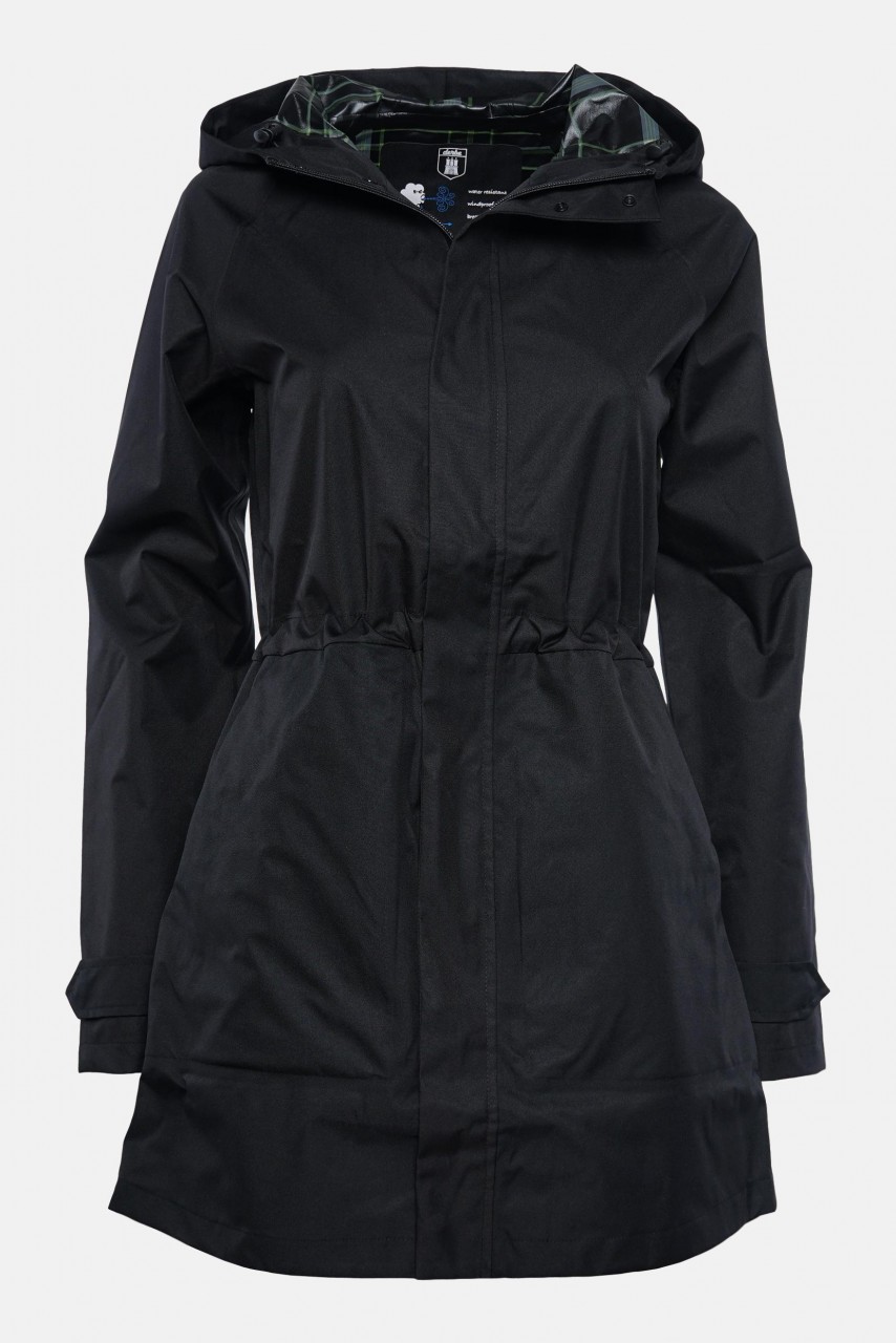 Derbe Future Travel Damen Regenjacke Schwarz
