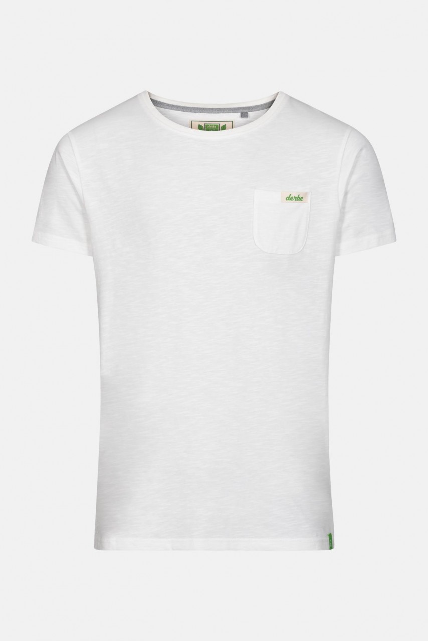 Derbe Gideon Herren Shirt Gots Organic Offwhite Bio