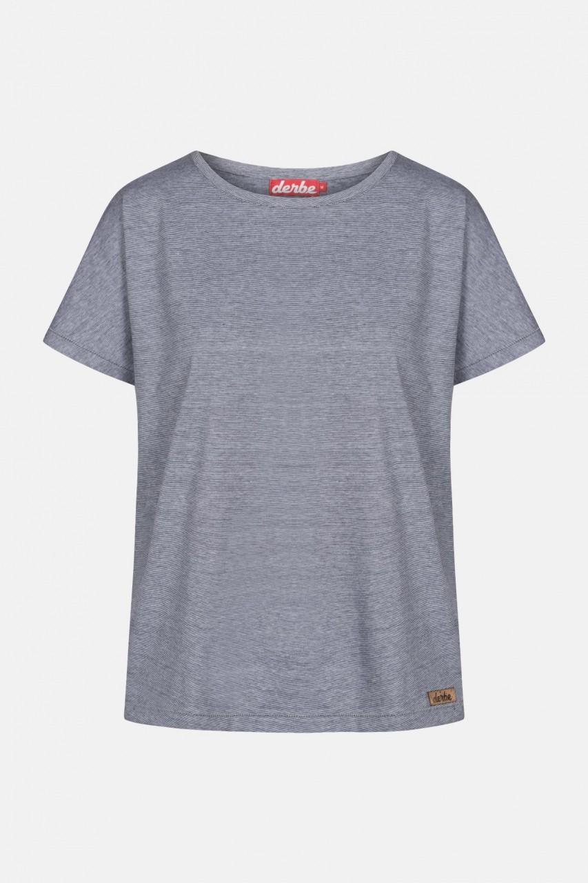 Derbe Girls T-Shirt Damen Navy Streifen Weiß Blau