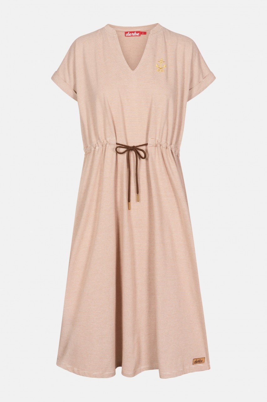 Derbe Golden Anchor Damen Kleid Burnt Ochre Rostrot Gestreift