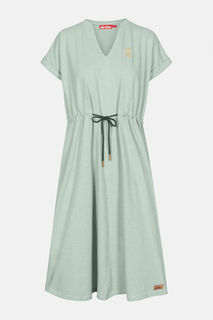 Derbe Golden Anchor Damen Kleid Lily Pad Grün Streifen