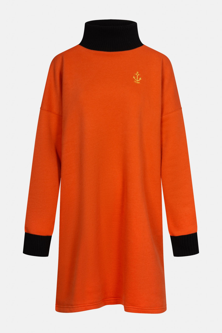 Derbe Golden Anchor Longshirt Pulloverkleid Anker Burnt Ochre Rostrot