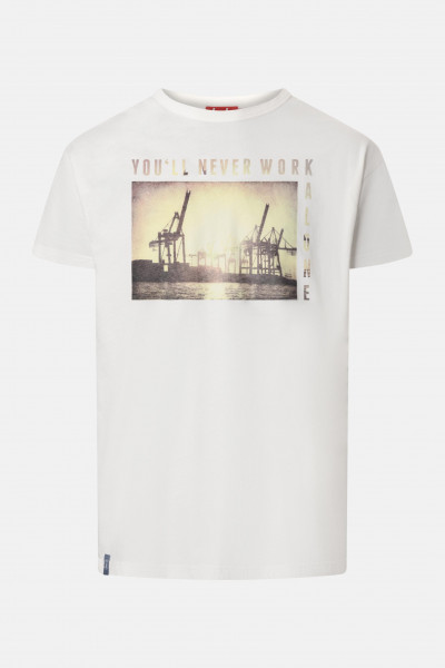 Derbe Hafen HH Herren T-Shirt Weiß Off White