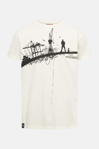 Derbe T-Shirt Hafenschiffer Herren T-Shirt Weiß