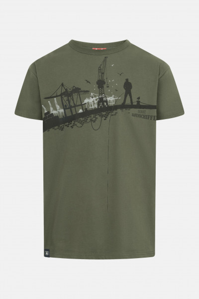 Derbe T-Shirt Hafenschiffer Herren T-Shirt Oliv Grün