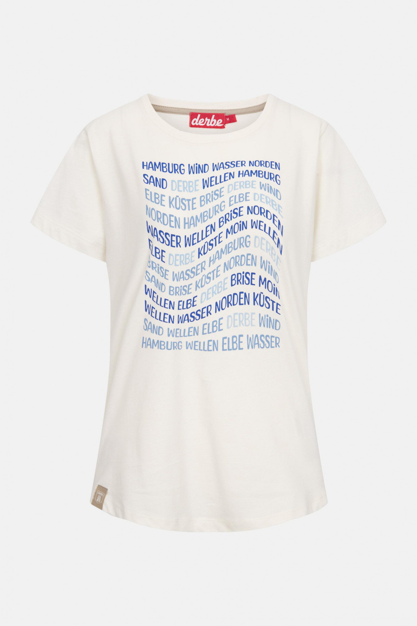 Derbe T-Shirt Hamburg Welle Damen Weiß