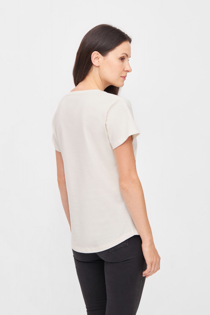 Derbe T-Shirt Hamburg Welle Damen Weiß