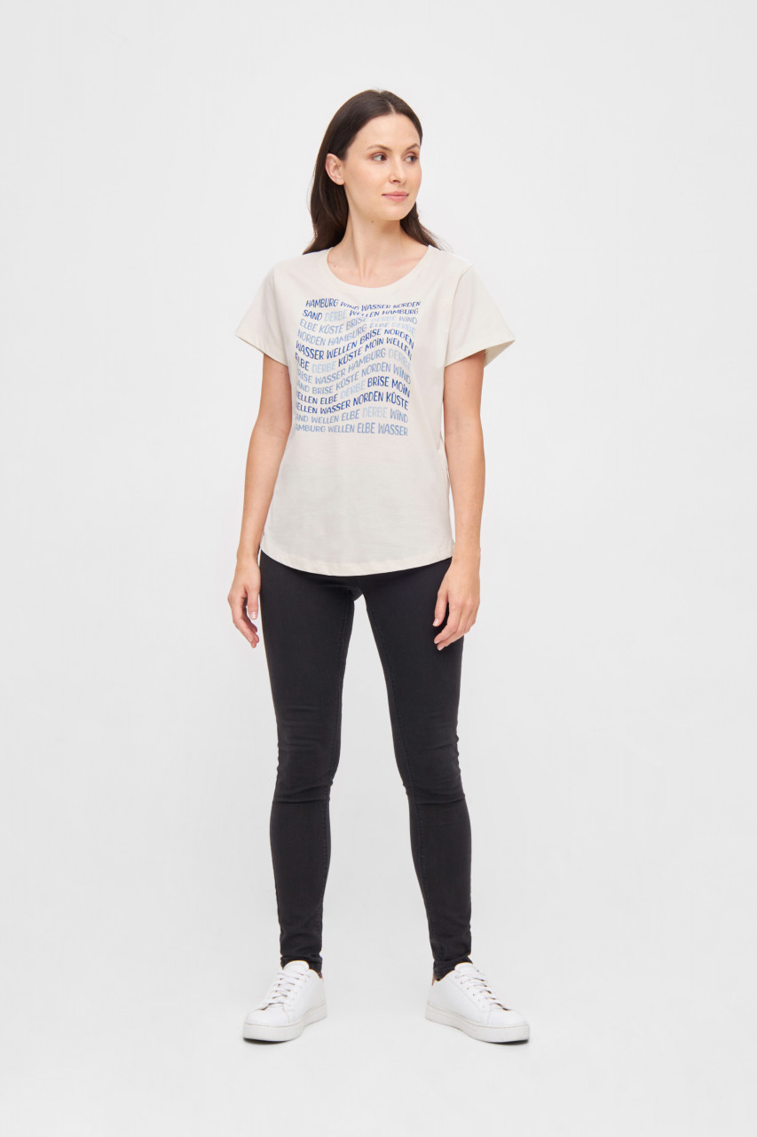 Derbe T-Shirt Hamburg Welle Damen Weiß