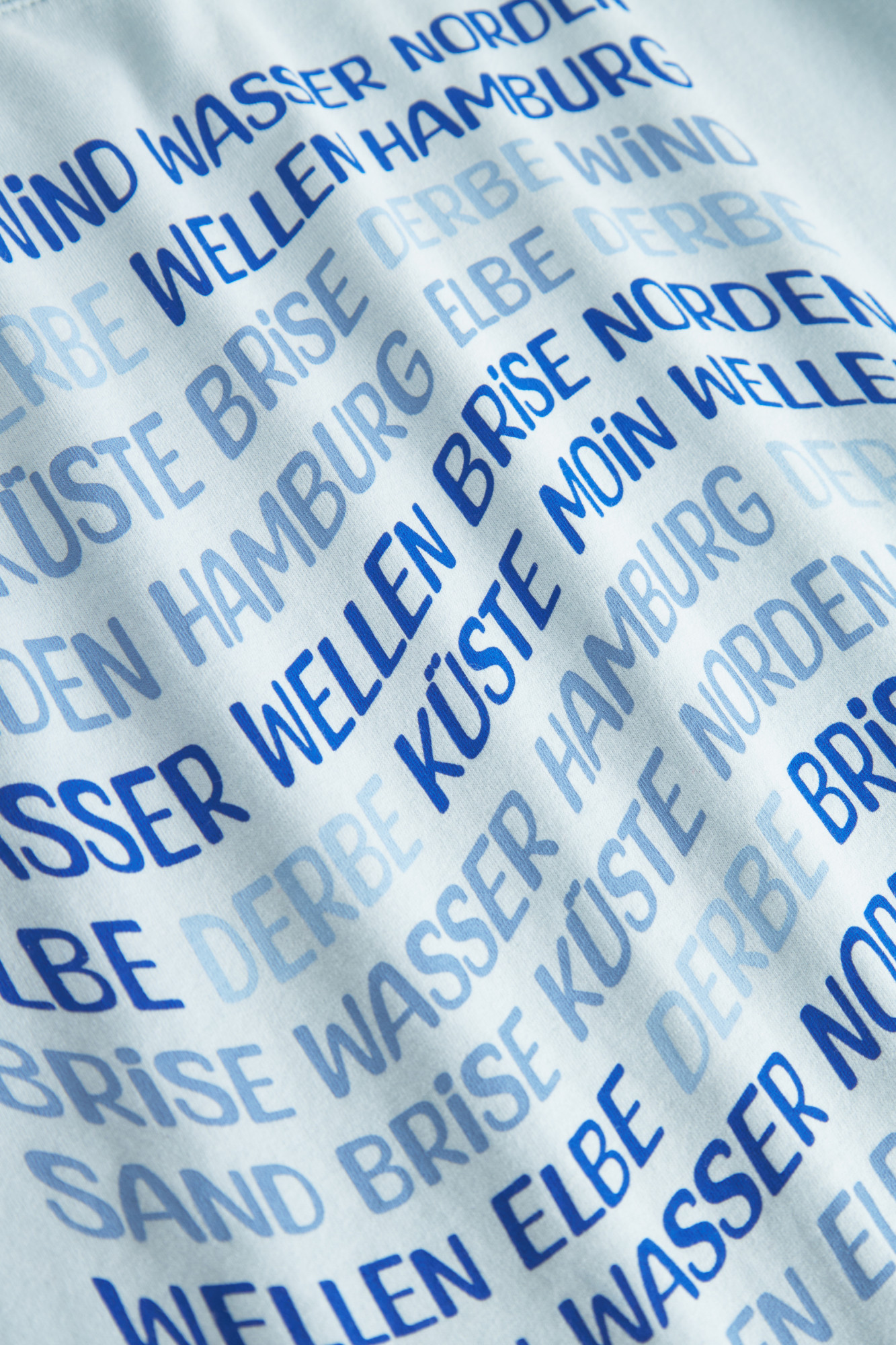 Derbe T-Shirt Hamburg Welle Damen Hellblau