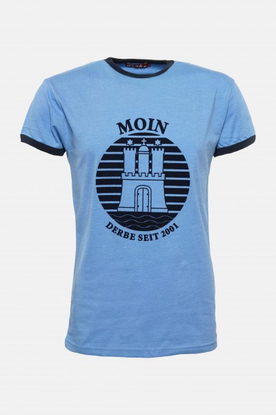 Derbe T-Shirt Moin Hamburg Herren Blau