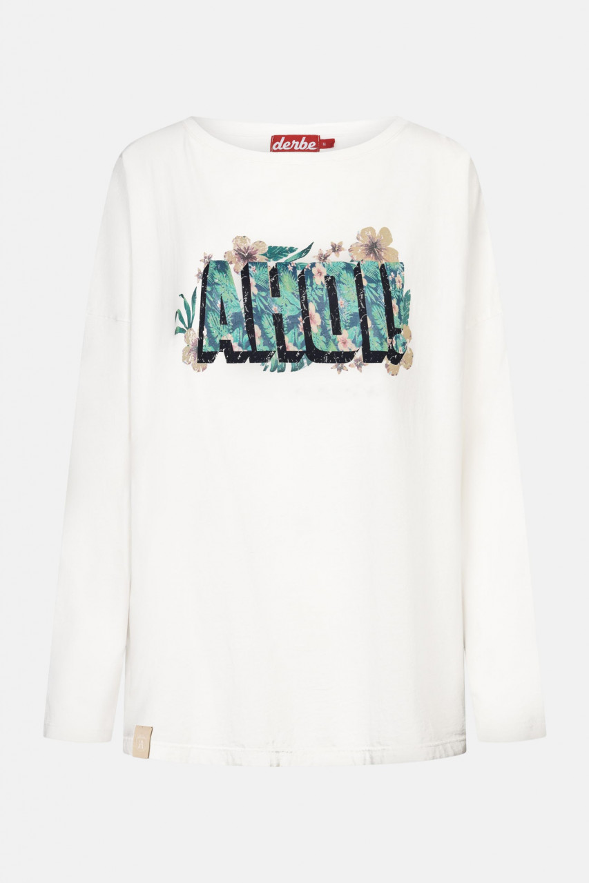 Derbe Hawahoi Damen Longsleeve Off White Langarmshirt Weiß Nachhaltig