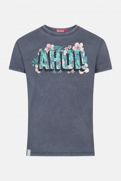 Derbe Hawahoi Herren T-Shirt Navy Blau Grau Nachhaltig Derbe Hawahoi Herren T-Shirt Navy Blau Grau Nachhaltig