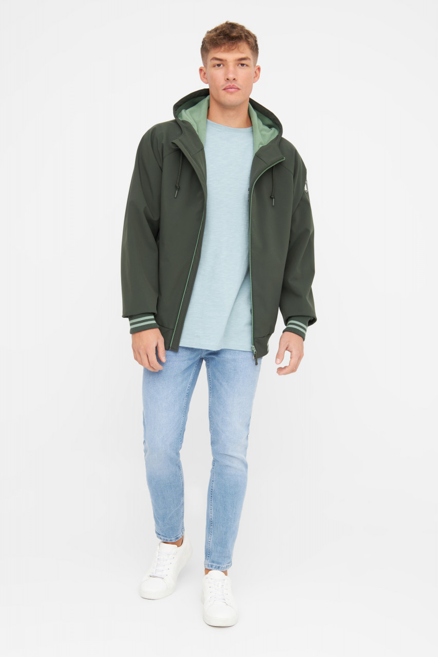 Derbe Softshelljacke Helgoby Herren Dunkelgrün Nachhaltig