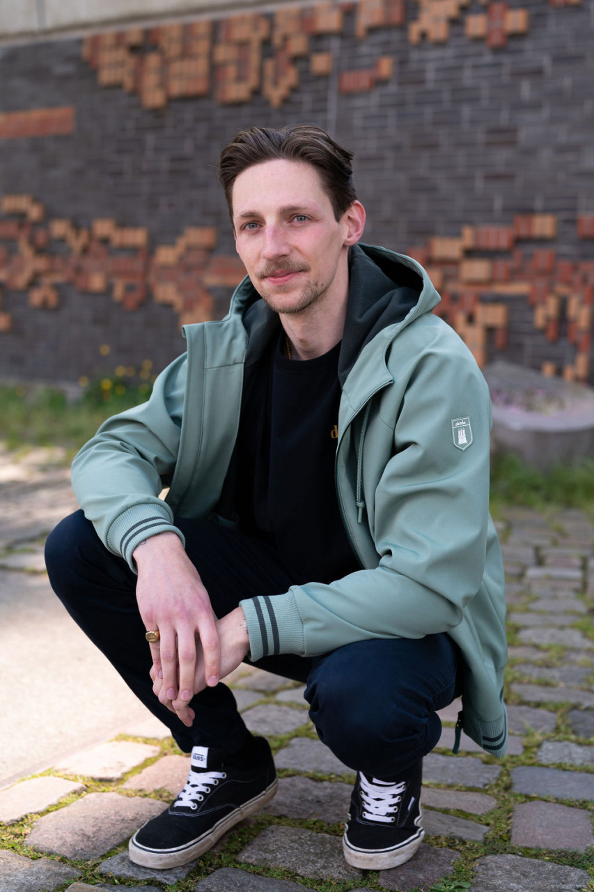 Derbe Softshelljacke Helgoby Herren Hellgrün Nachhaltig