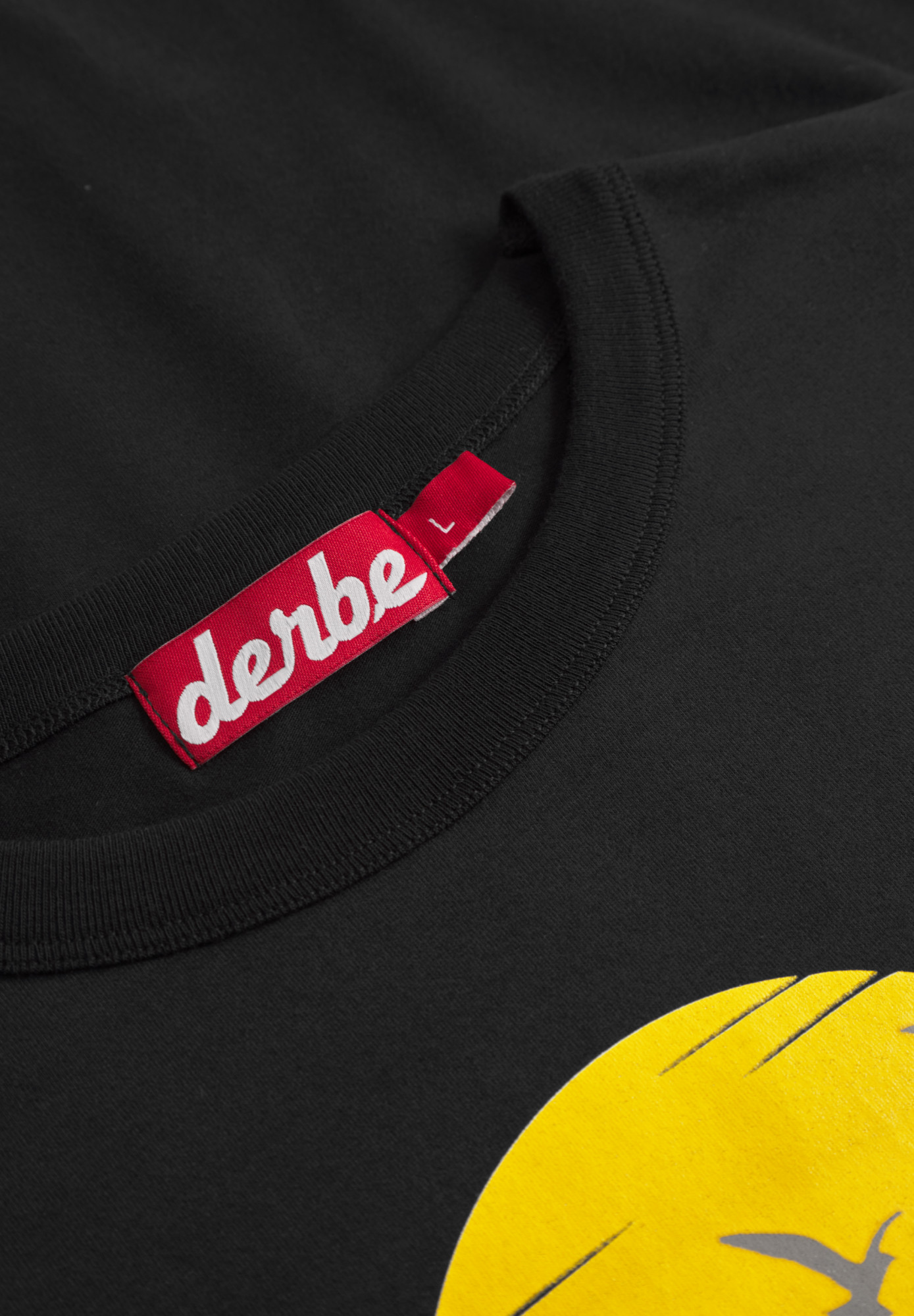 Derbe T-Shirt Hell Herren Schwarz GOTS Organic