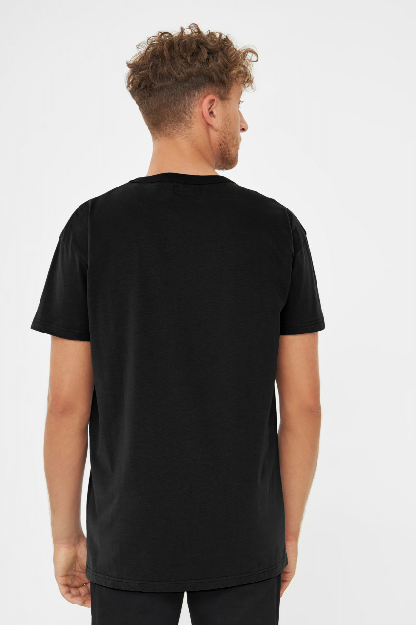 Derbe T-Shirt Herrenhandtasche Herren Schwarz