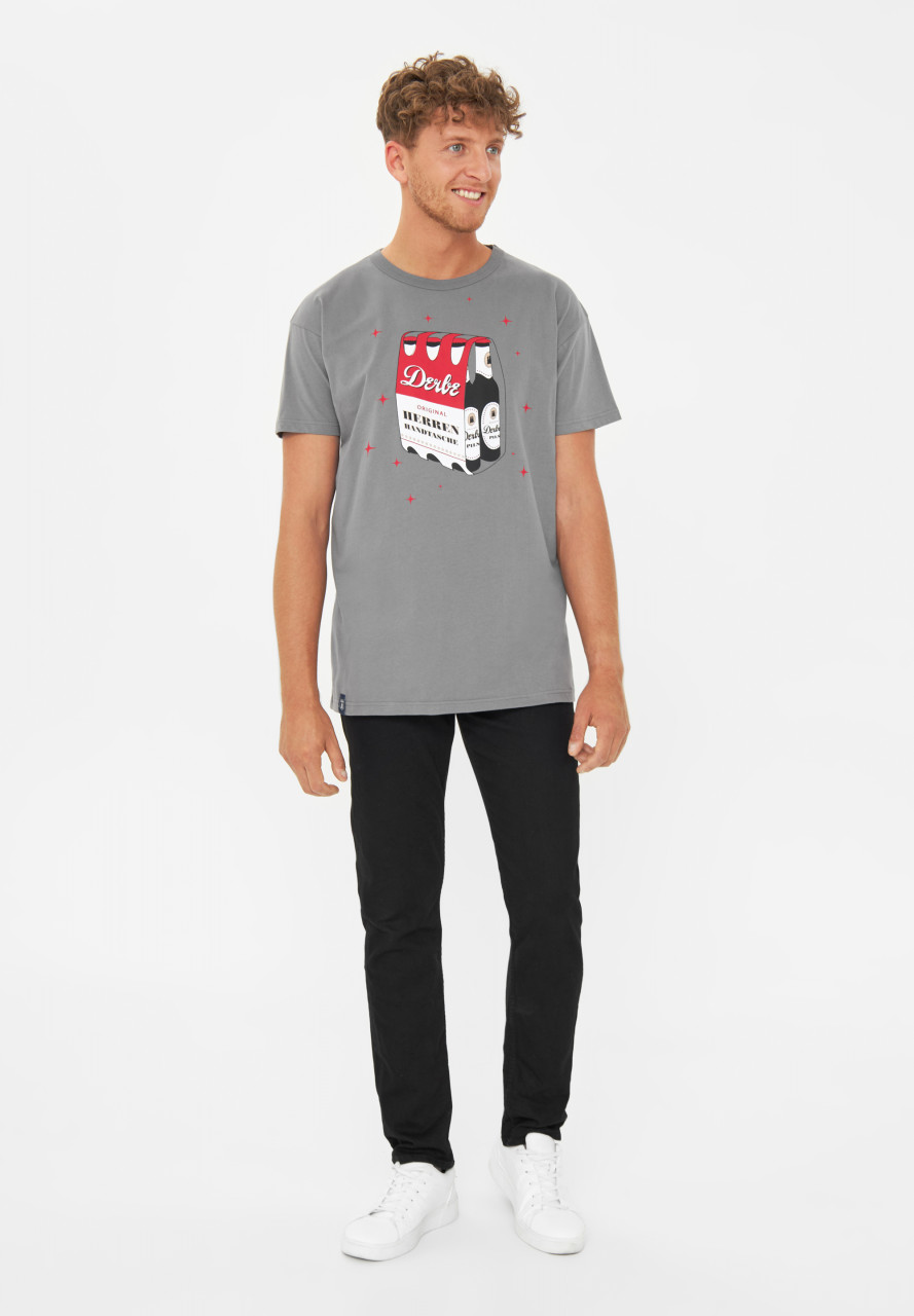 Derbe T-Shirt Herrenhandtasche Herren Grau