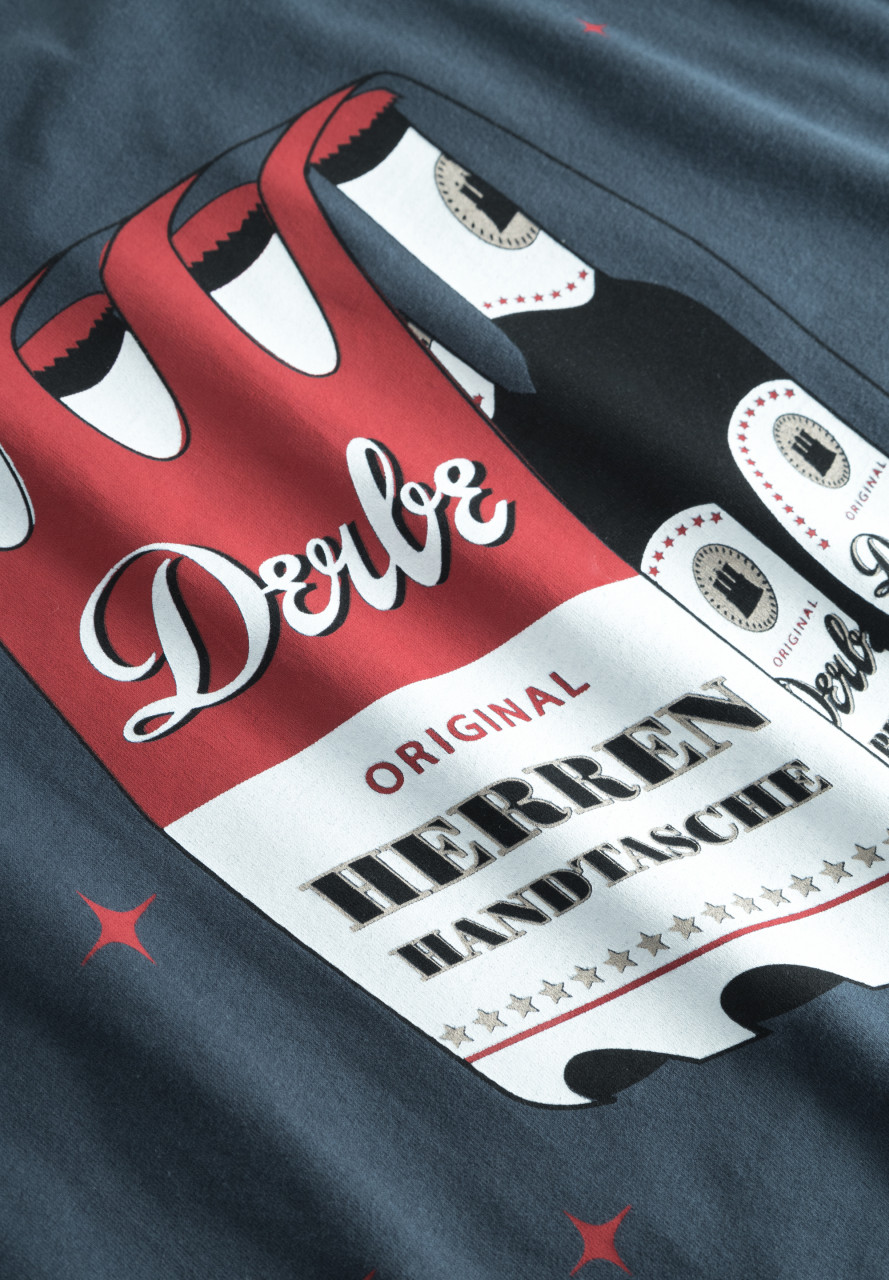 Derbe T-Shirt Herrenhandtasche Dunkelblau