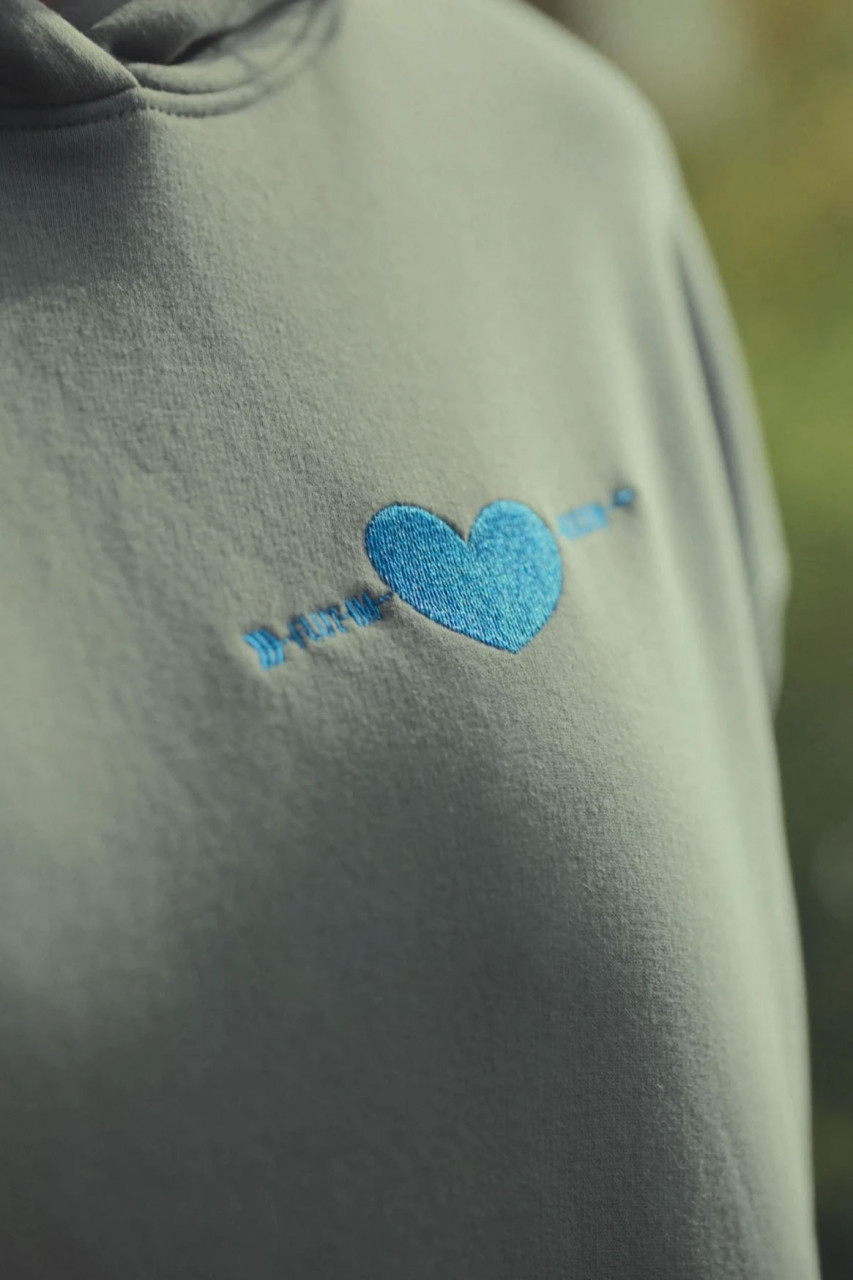 Derbe Hoodie Herzflut Damen Grau Kapuzenpullover