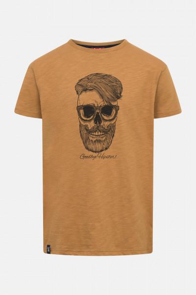 Derbe T-Shirt Hipster Herren Braun