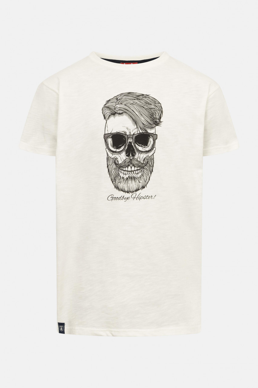 Derbe Hipster Herren T-Shirt Off White Weiß
