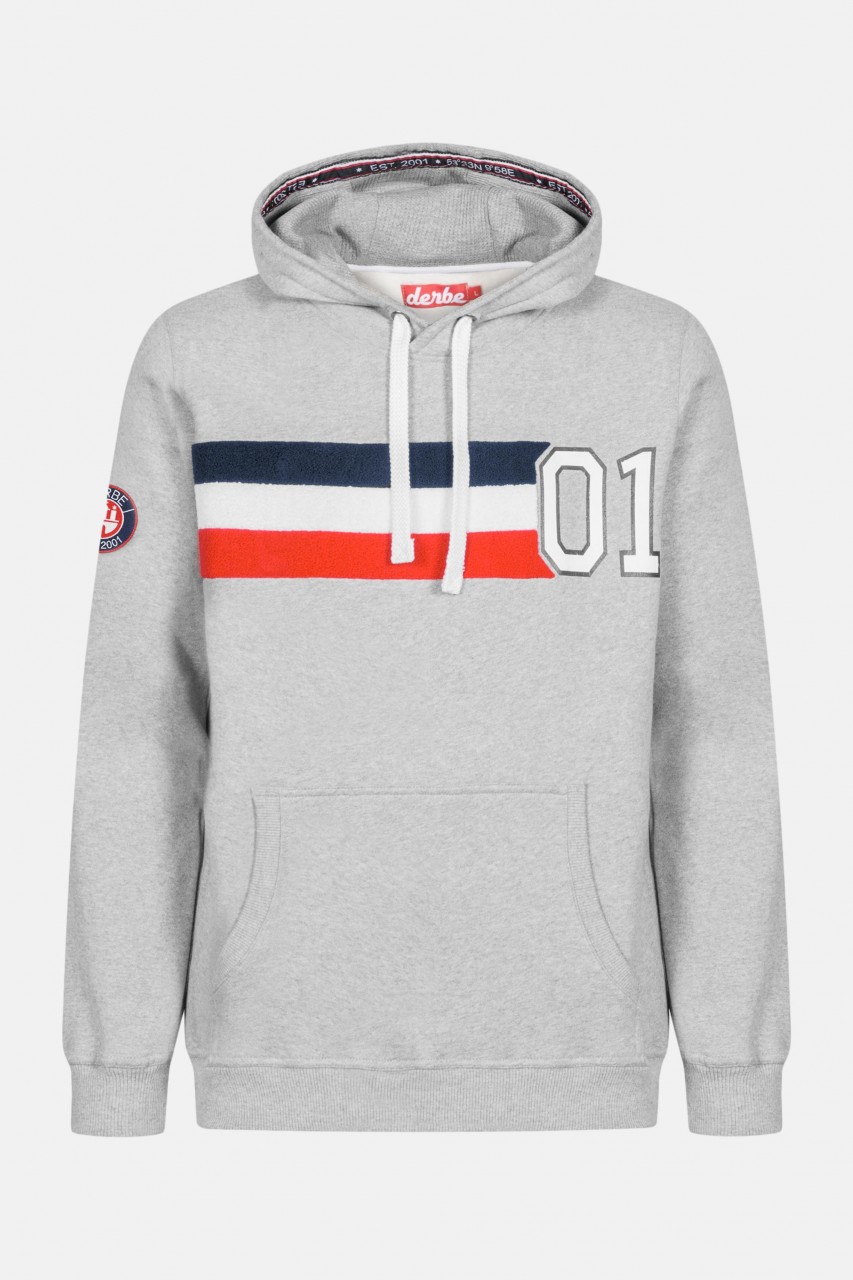 Derbe 01 Hoody Boys Herren Kapuzenpullover Grey Melange Grau