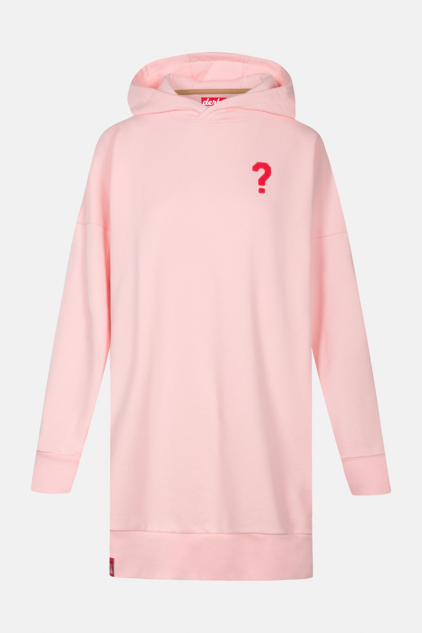 Derbe Hoody Long Fragezeichen Damen Strawberry Cream Rosa