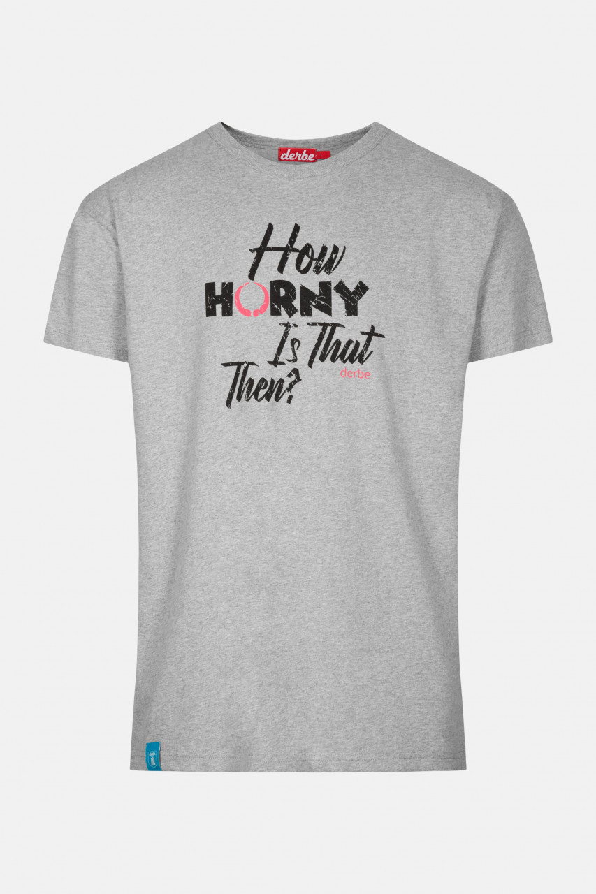 Derbe How horny is that then Herren Shirt Grey Melange Grau