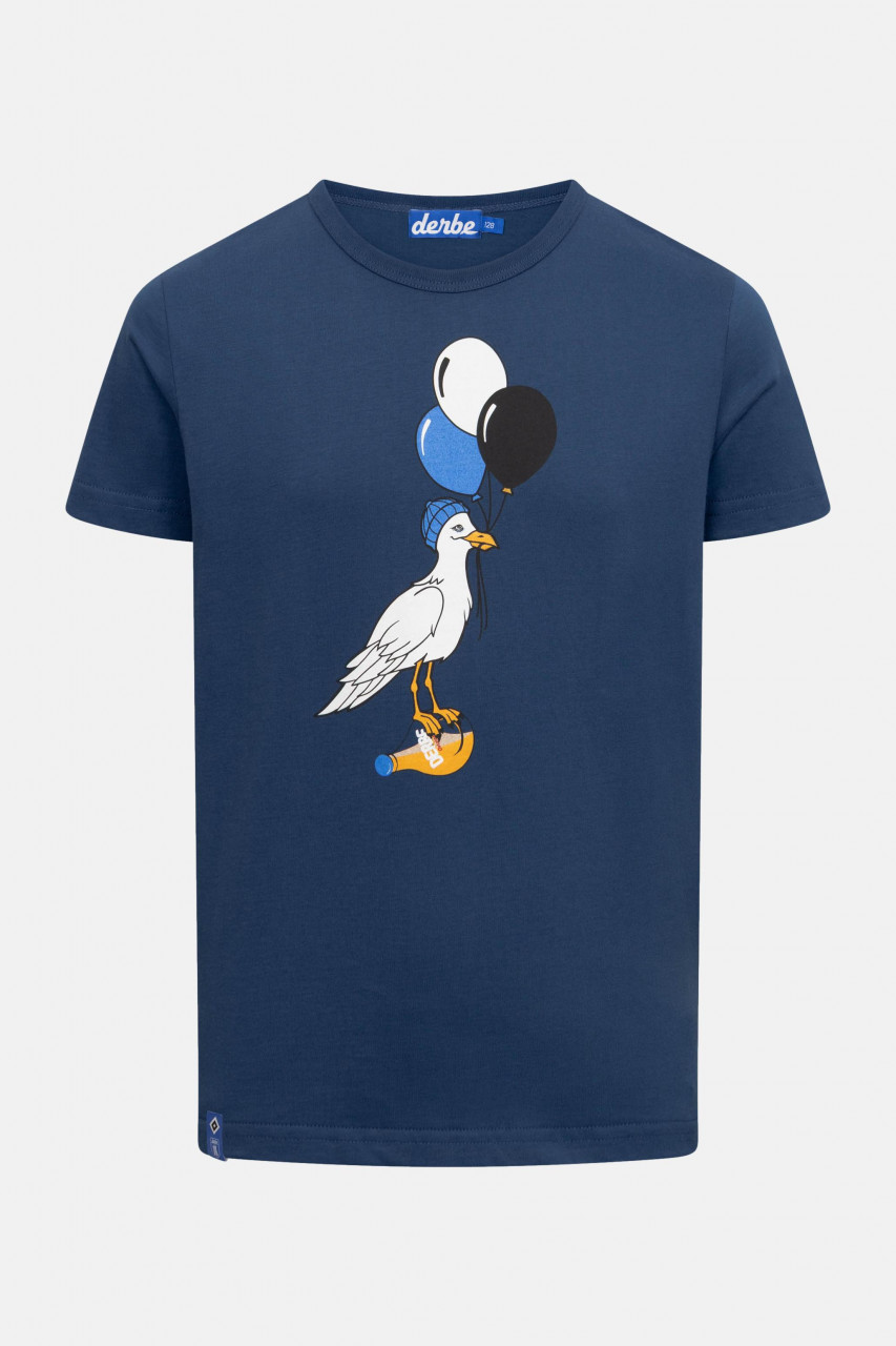 Derbe x HSV Ballonmöwe Kinder T-Shirt Blau HSV Fanartikel