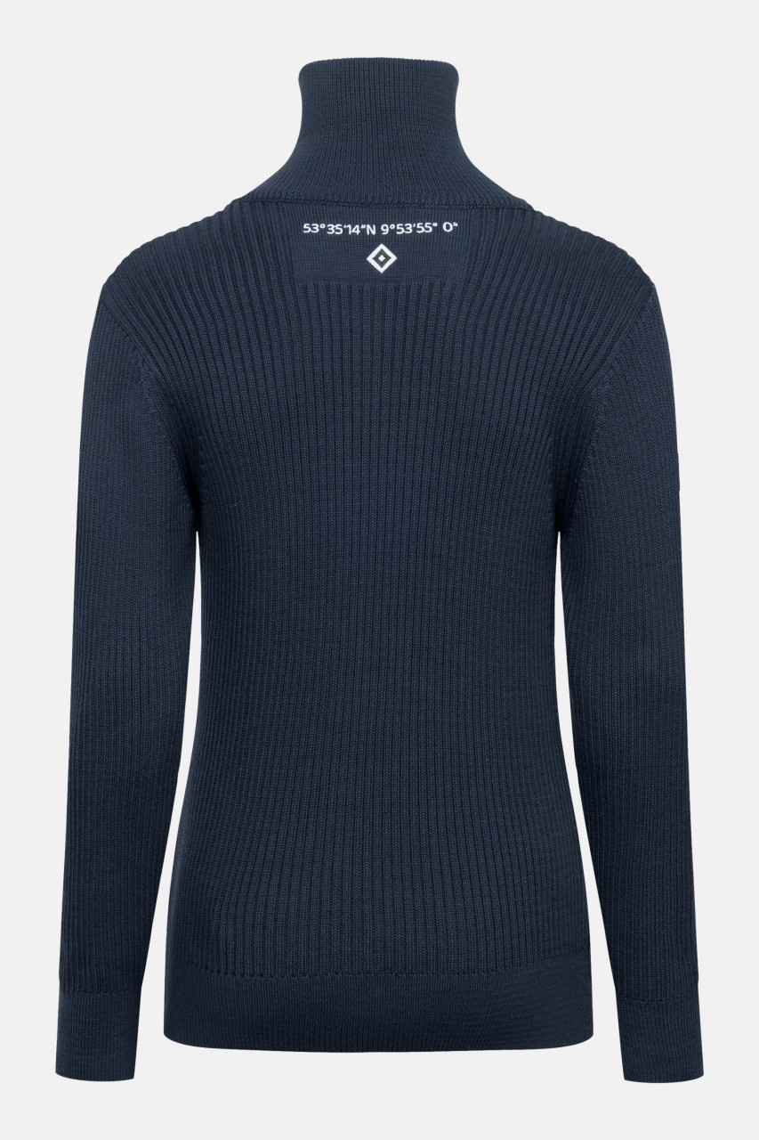 Derbe x HSV Herren Troyer Pullover Blau HSV Fanartikel GOTS Organic