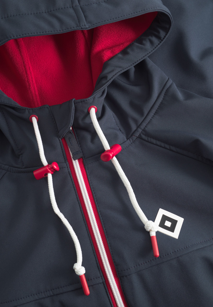 Derbe x HSV Isleby Herren Softshell Jacke Navy Blau Rot Übergangsjacke HSV Fanartikel