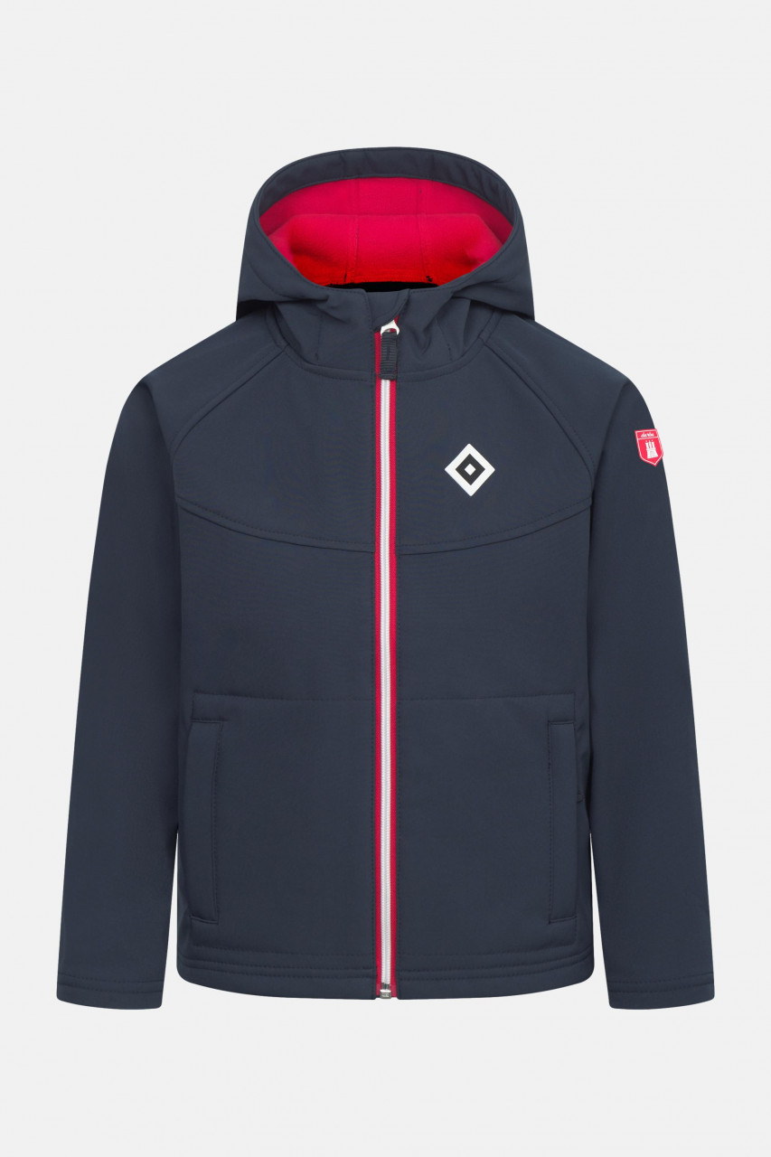 Derbe x HSV Isleby Kinder Softshell Jacke Navy Blau Rot Übergangsjacke HSV Fanartikel