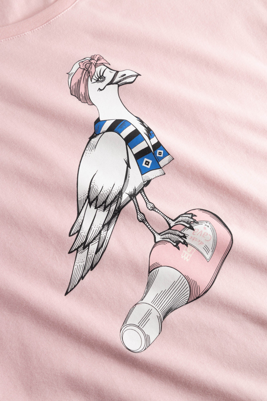 Derbe x HSV Sturmmöwin T-Shirt Damen Rosa Coral Blush HSV Fanartikel