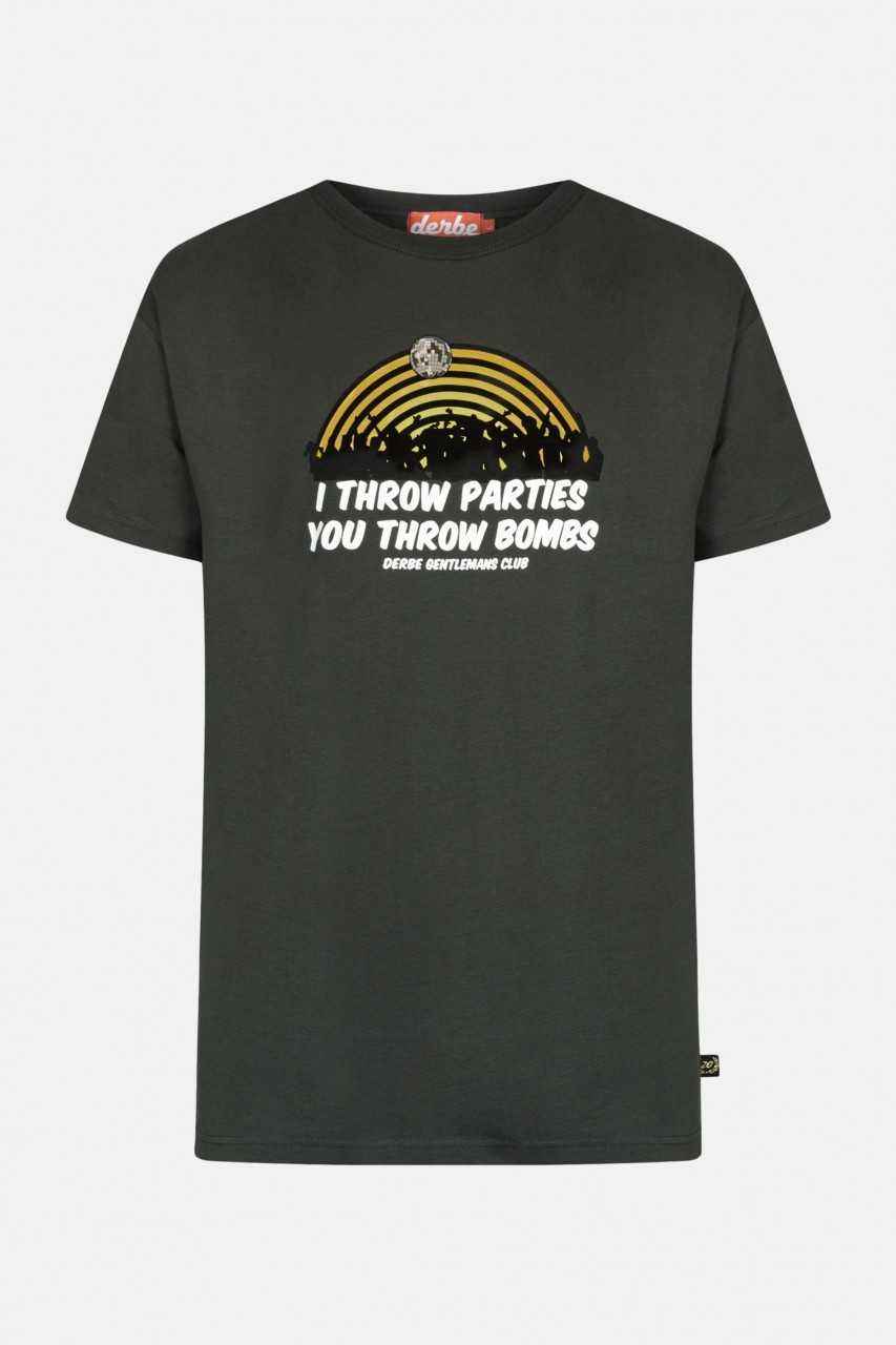 Derbe I Throw Parties Herren T-Shirt Phantom Schwarz