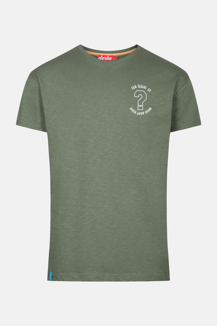 Derbe Ich weiß es doch auch nicht Herren Shirt Oliv