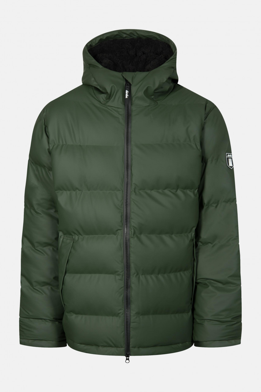 Derbe Interholm Cozy Herren Winterjacke Oliv Grün Kombu Green Black Puffer Jacket Teddy