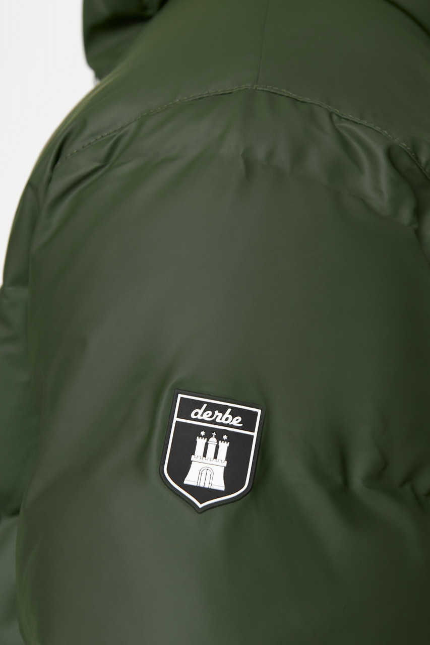 Derbe Interholm Cozy Herren Winterjacke Oliv Grün Kombu Green Black Puffer Jacket Teddy